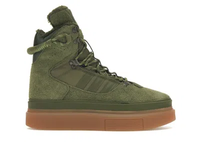 Pre-owned Adidas Originals Super Sleek Boot Beyonce Ivy Park Halls Of Ivy (women's) Sneakers In Wild Pine/focus Olive/solar Gre
