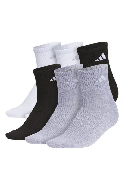 Adidas Originals Superlite 3.0 6-pack Ankle Socks In White/ Black/ Grey
