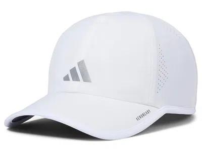 Adidas Originals Superlite 3.0 Relaxed Fit Adjustable Sport Performance Hat Traditional Hats White/silver Metallic: O In Blue