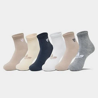 Adidas Originals Superlite Quarter Socks (6-pack) Size Medium Polyester In Multicolor