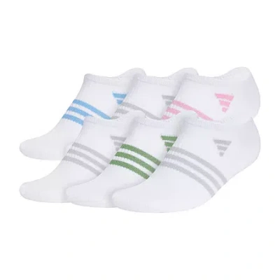 Adidas Originals Superlite Womens Multi-pack 6 Pair No Show Socks In White