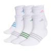 Adidas Originals Superlite Womens Multi-pack 6 Pair Quarter Ankle Socks In White