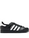 Adidas Originals Superstar Ii Leather Low-top Sneakers In Black