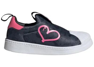 Pre-owned Adidas Originals Superstar 360 Hello Kitty And Friends Sneakers In Carbon/core Black/pink Fusion