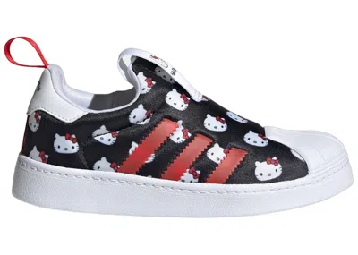 Pre-owned Adidas Originals Superstar 360 Hello Kitty Sneakers In Cloud White/core Black/vivid Red