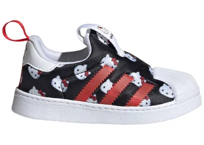 Pre-owned Adidas Originals Superstar 360 Hello Kitty Sneakers In Cloud White/core Black/vivid Red