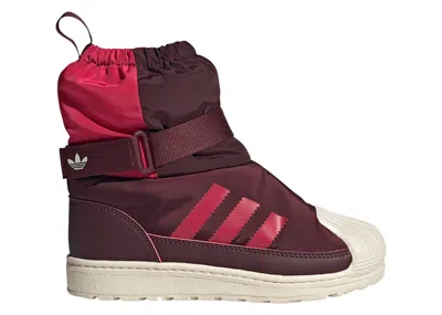 Pre-owned Adidas Originals Superstar 360 Winterized Boot Sneakers In Maroon/wonder White/ruby Red