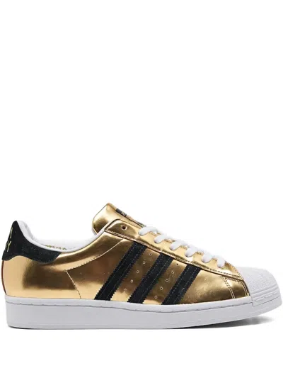 Adidas Originals Superstar 50th Anniversary "liquid Gold" Trainers