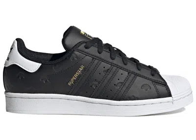 Pre-owned Adidas Originals Superstar All Over Trefoil Black White (women's) Sneakers In Core Black/cloud White In Multi