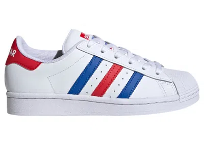 Pre-owned Adidas Originals Superstar Americana Sneakers In Cloud White/blue/team Collegiate Red In Multi