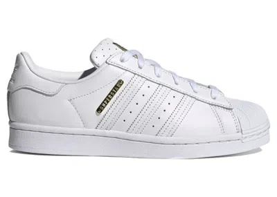 Pre-owned Adidas Originals Superstar Badge Of Gold (women's) Sneakers In Cloud White/gold Metallic In Multi