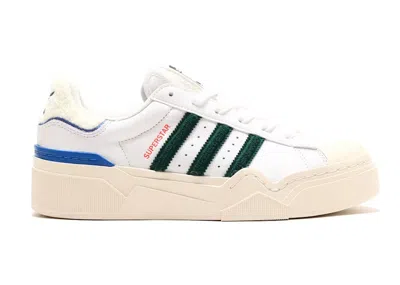 Pre-owned Adidas Originals Superstar Bonega 2b (women's) Sneakers In Footwear White/dark Green/bright Royal