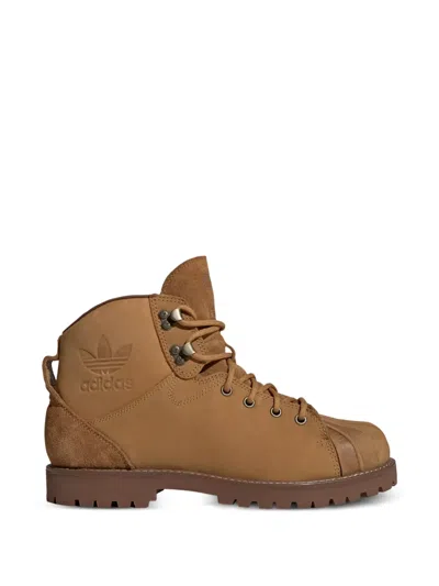 Adidas Originals Superstar Boot In Brown
