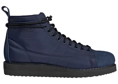 Pre-owned Adidas Originals Superstar Boot (women's) Sneakers In Night Indigo/core Black