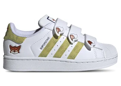 Pre-owned Adidas Originals Superstar Cf Zootopia Nick Wilde Sneakers In Footwear White/linen Green In Multi