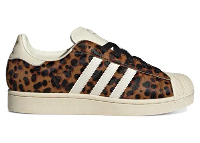 Pre-owned Adidas Originals Superstar Cream Leopard (women's) Sneakers In Cream White/gold Metallic In Multi