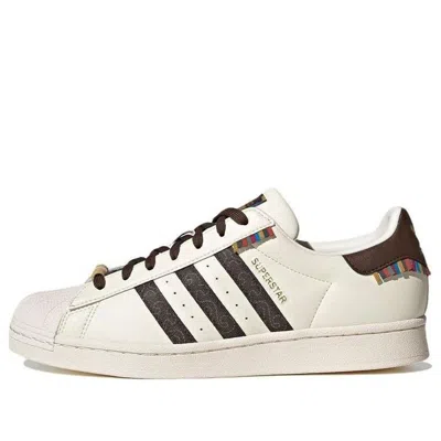 Adidas Originals Superstar 'cream White Brown' In Neutral