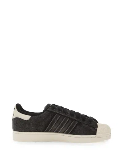 Adidas Originals Superstar Denim Sneakers In Animal Print