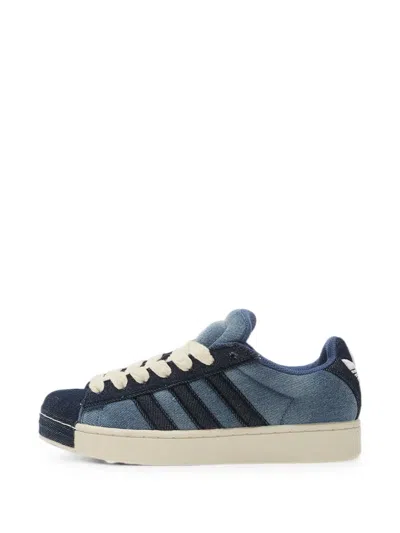 Adidas Originals Superstar Denim Sneakers In Blue