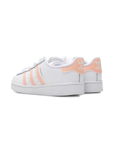 Adidas Originals Babies' Superstar El "white Haze/coral Pink" Sneakers