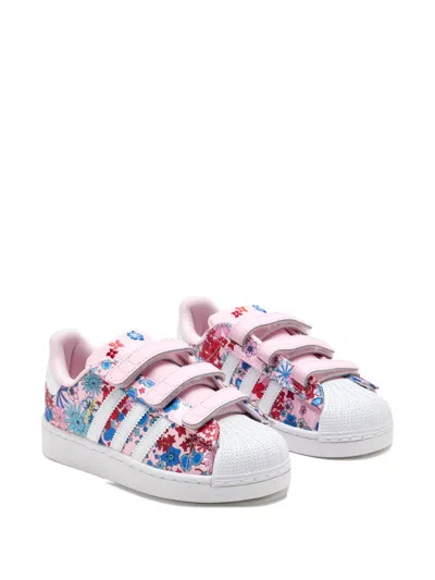 Adidas Originals Kids' Superstar Floral-pattern Sneakers In Multi