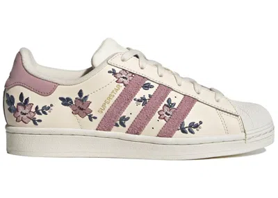 Pre-owned Adidas Originals Superstar Floral (women's) Sneakers In Wonder White/magic Mauve/off White In Multi