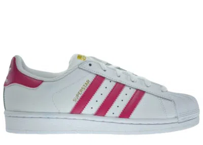 Pre-owned Adidas Originals Superstar Foundation J Sneakers In White/pink