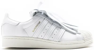 Pre-owned Adidas Originals Superstar Fringe Kiltie White (women's) Sneakers In Footwear White/off White/gold Metallic