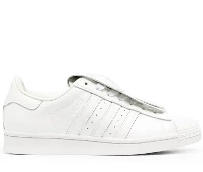 Adidas Originals Superstar Fringe Low Top Sneakers In White/black/white