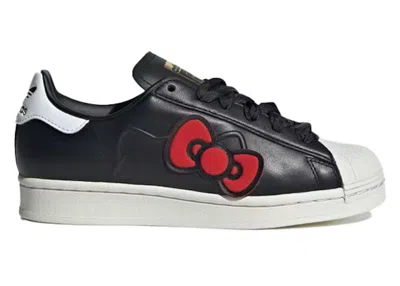 Pre-owned Adidas Originals Superstar Hello Kitty 50th Anniversary Sneakers In Core Black/cloud White/red
