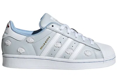 Pre-owned Adidas Originals Superstar Hello Kitty Sneakers In Halo Blue/cloud White/glow Blue