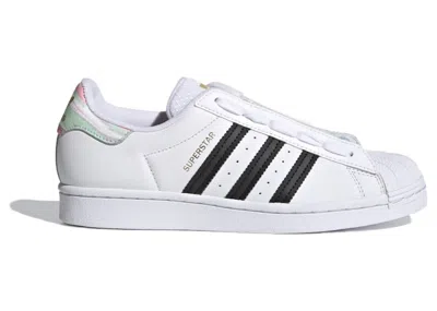 Pre-owned Adidas Originals Superstar I Love Dance (women's) Sneakers In Cloud White/core Black/frozen Green