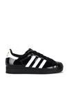 Adidas Originals Womens Adidas Superstar Ii Patent-leather Trainers In Black