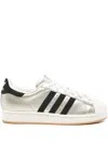 Adidas Originals Womens Silver Metalic Offwhite Superstar Ii Woven Metallic Trainers In Multi