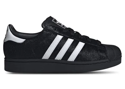 Pre-owned Adidas Originals Superstar Ii Black Ponyhair (women's) Sneakers In Core Black/white In Multi