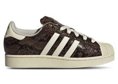 Pre-owned Adidas Originals Superstar Ii Brown Snakeskin (women's) Sneakers In Preloved Brown/cream White/alumina