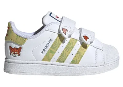 Pre-owned Adidas Originals Superstar Ii Comfort Closure Disney Linen Sneakers In Linen In Cloud White/green/linen Green