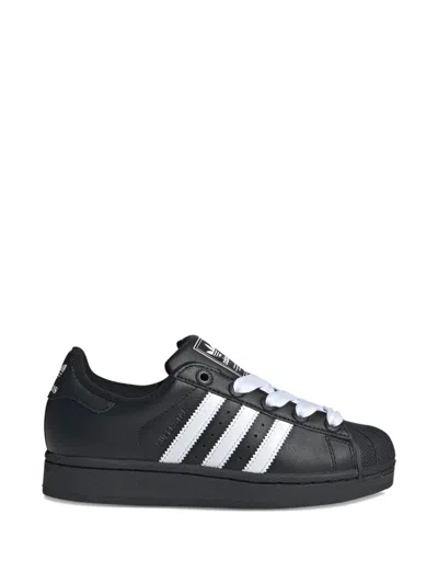Adidas Originals Kids' Superstar Ii Lace-up Sneakers In Black