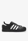 Adidas Originals Mens Adidas Superstar Ii Pony-hair Leather Low-top Trainers In Black