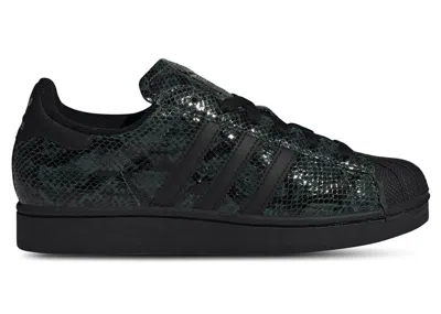 Pre-owned Adidas Originals Superstar Ii Snakeskin (women's) Sneakers In Collegiate Green/core Black/gold Metallic