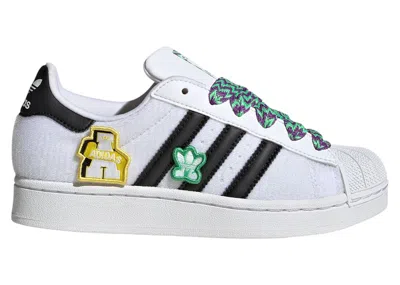 Pre-owned Adidas Originals Superstar Ii Sneakers In Cloud White/core Black/gold Metallic In Multi