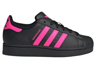 Pre-owned Adidas Originals Superstar Ii Sneakers In Core Black/lucid Pink In Multi