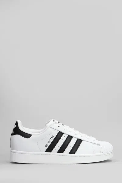 Adidas Originals Superstar Ii Sneakers In White Leather In Animal Print
