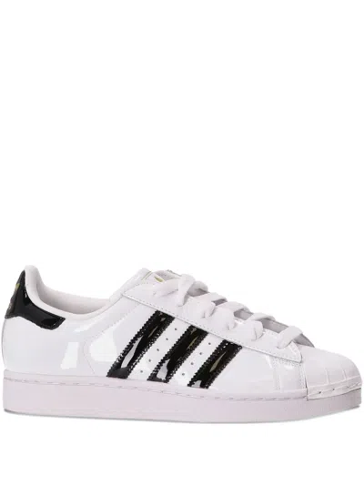 Adidas Originals Womens White Black Patent Superstar Ii Patent-leather Low-top Trainers