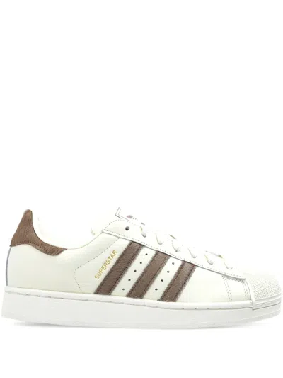 Adidas Originals Superstar Ii Striped Sneakers In White