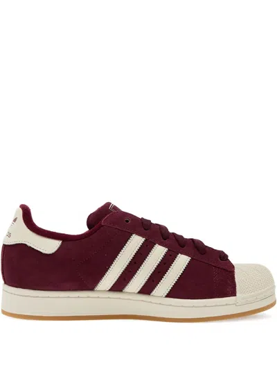 Adidas Originals Superstar Ii Suede Low-top Sneakers In Red