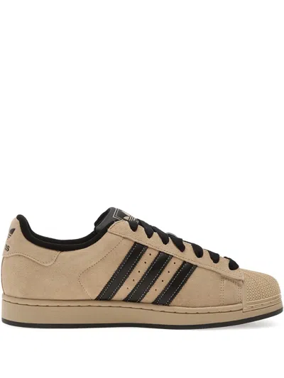 Adidas Originals Superstar Ii Three-stripe Sneakers In Brown