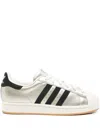 Adidas Originals Womens Silver Metalic Offwhite Superstar Ii Woven Metallic Trainers In Multi