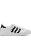 Adidas Originals Superstar Vintage Ostrich-effect Leather Sneakers In White