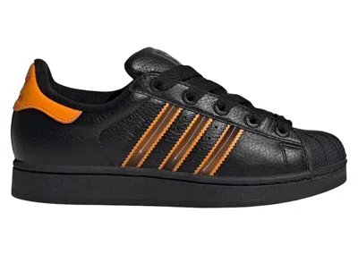 Pre-owned Adidas Originals Superstar Ii (women's) Sneakers In Core Black/crew Orange/semi Impact Orange